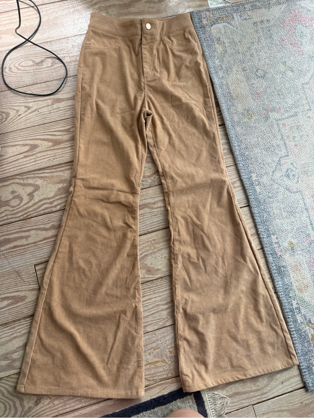 Flying Tomato Tan Corduroy Flare Pants size s